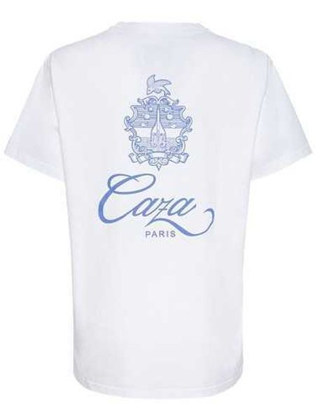 

23ss new casablanca hawaii beach cotton classic t shirt ivy international men and women loose versatile short sleeve fashion tee, White;black