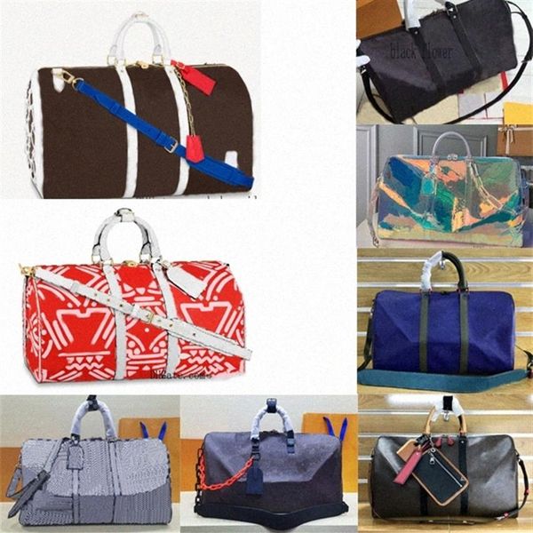 

duffel bags graffiti mens womens pastels colors travel keepall 55 mosaic sport handbags orange chain black brown blue outdoor bag 264i