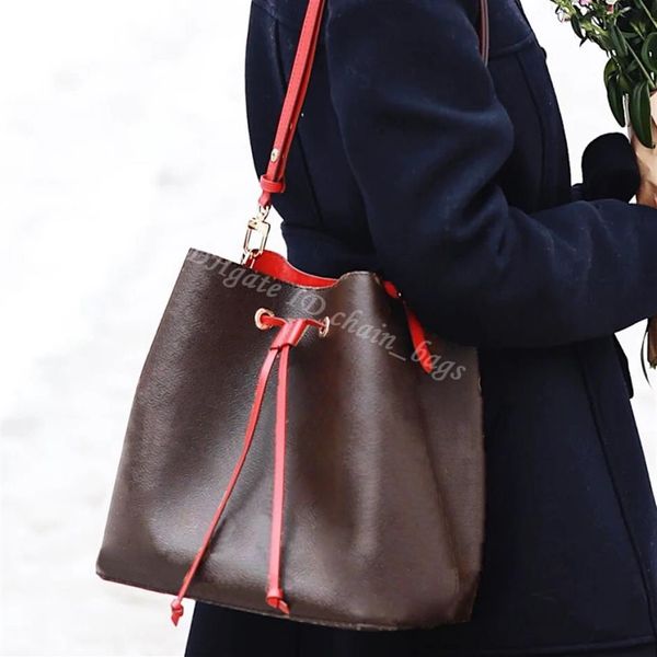 

purse bucket shoulder bag crossbody printed tote clutch drawstring backpack handbags wallet totes purses lady wallets 2021 women l286v, Red;black