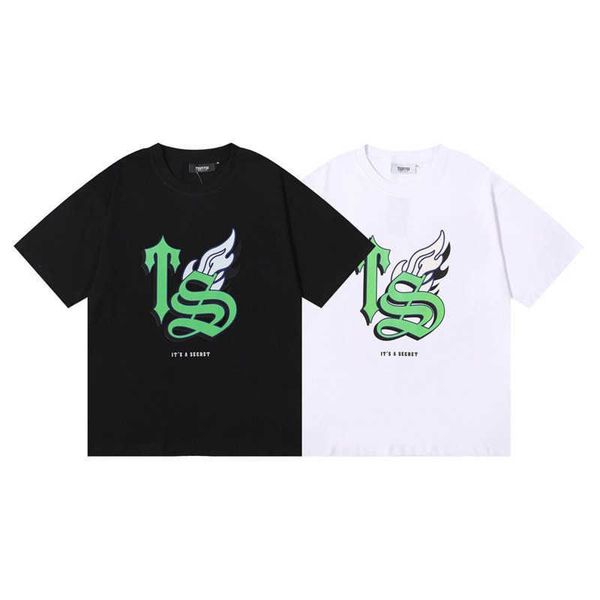 

men's pius size tees trapstar luxury t shirt designer shirt graffiti letter tshirt round neck short-sleeved t-shirt pullover men women, White