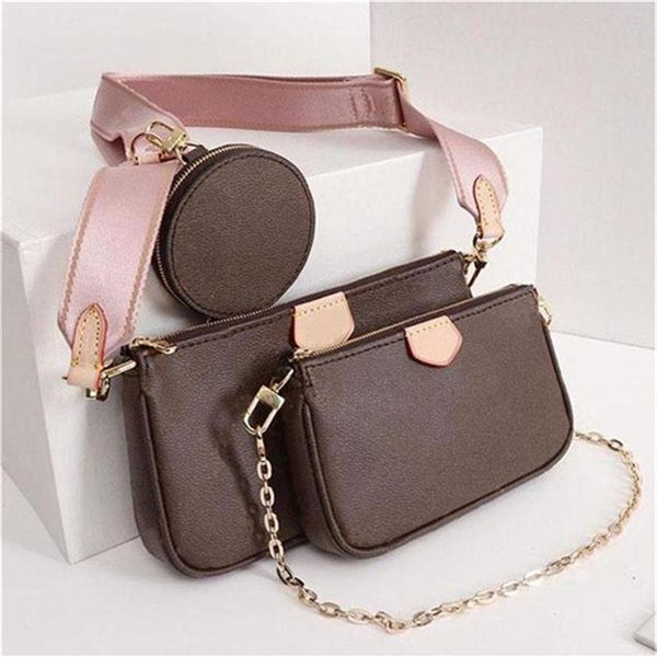 

new shoulder bags three piece set classic handbags women bag leather lady messenger bag satchel cross body bag lady package purse305s