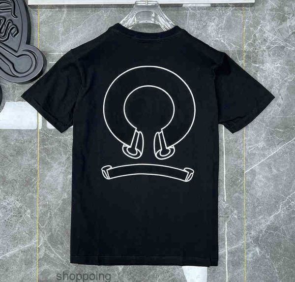 

men's t-shirts fashion classic t shirts mens luxury letter ch t-shirt designers horseshoe sanskrit cross pattern tshirt summer teesmia, White;black