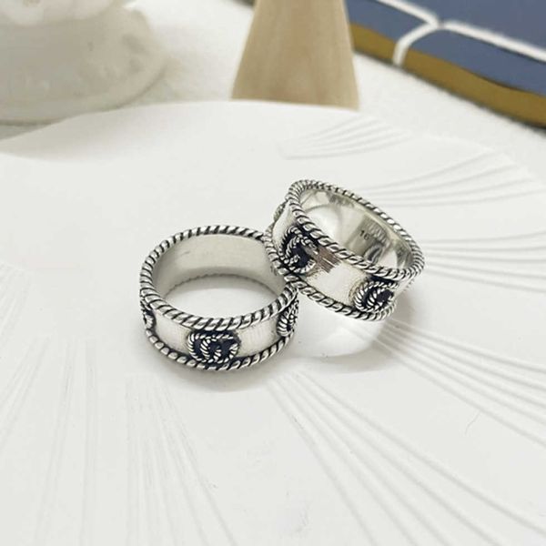 

80% off 2023 new luxury fashion jewelry for ancient silver twist trendsetter lovers couple on the ring high version