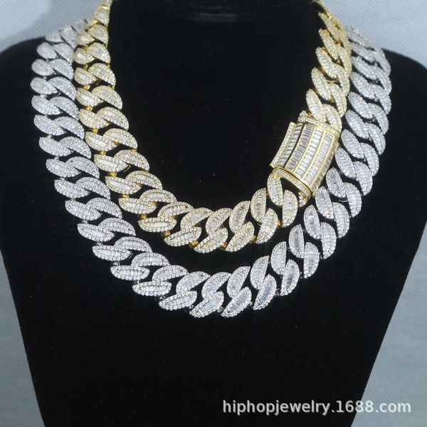 

hip-hop new bubble 20mm wide cuban chain men's cuban necklace jewelry, Silver