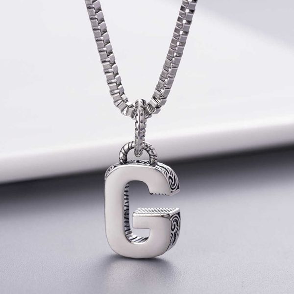 

factory wholesale 2023 new luxury fashion jewelry for same ancient family double thai silver 26 english letters necklace high version jewelr