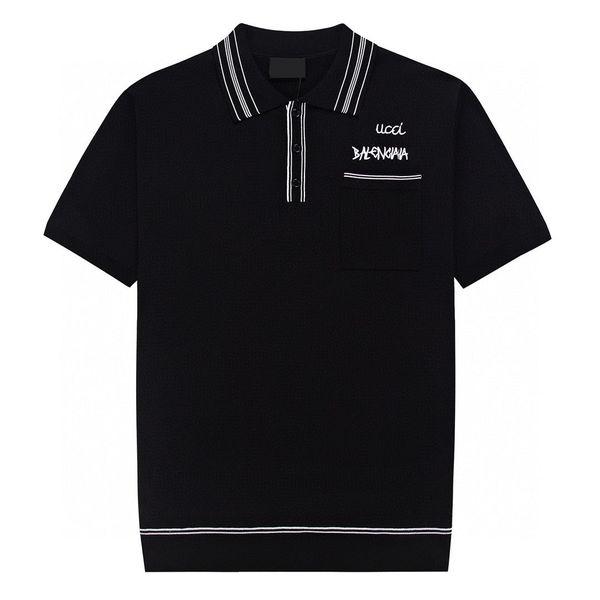 

men's plus tees polos round neck embroidered and printed polar style summer wear with street pure cotton t1mj, White;black