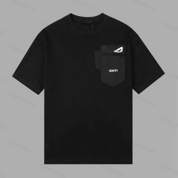 

men's plus size tees luxury t shirt designer shirts letter embroidery tshirt round neck short-sleeved t-shirts pocket pullover men wome, White;black