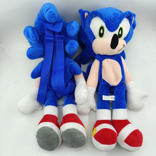 

anime 45cm sonic hedgehog stark book backpack plush toys wholesale and retail