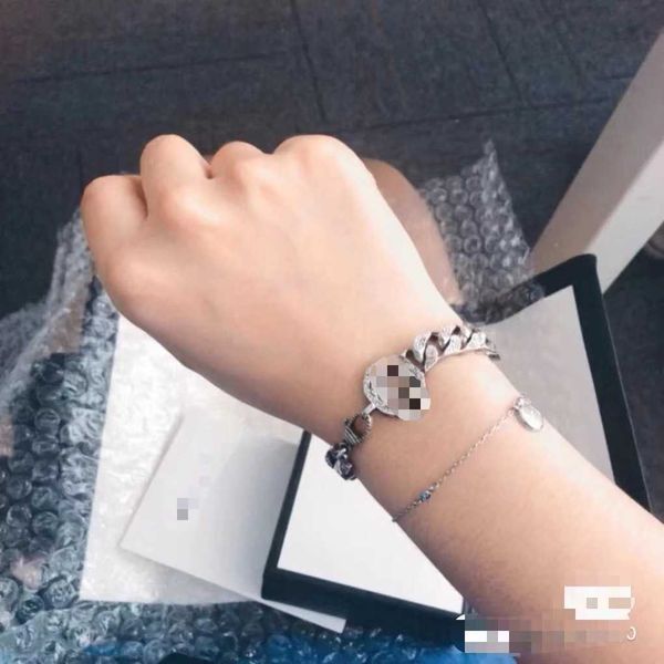 

r jewelry stripe bracelet individuality impressive couple solid hand gift, Black