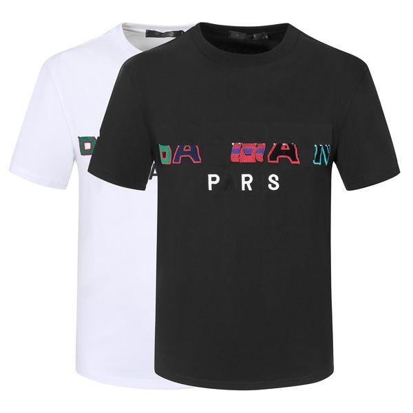 

mens designer t shirts letter printed men's t-shirts short sleeve luxury goods loose oversize casual t-shirt for men and women size m-, White;black