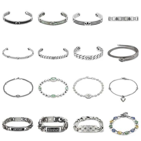 

20% off all items 2023 new luxury fashion jewelry for new double enamel stone interlocking bee snake used fairy cuban stripe bracelet, Black