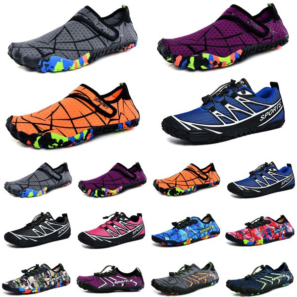 

water shoes wading shoes beach shoes couple soft-soled creek sneakers grey barefoot skin snorkeling wading fitness women sports trainers, Black