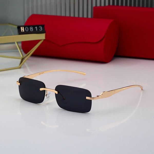 

women fashion designer sunglasses men classic brand rimless design goggles outdoor beach sunglasses multi-color optional, White;black