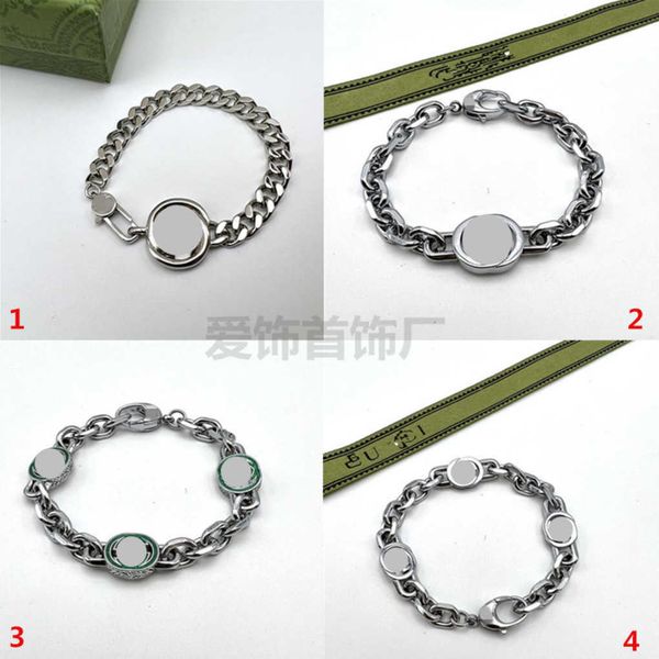 

fashion collection 2023 new luxury fashion jewelry for double series new interlocking enamel bracelet is versatile for men and women, Black