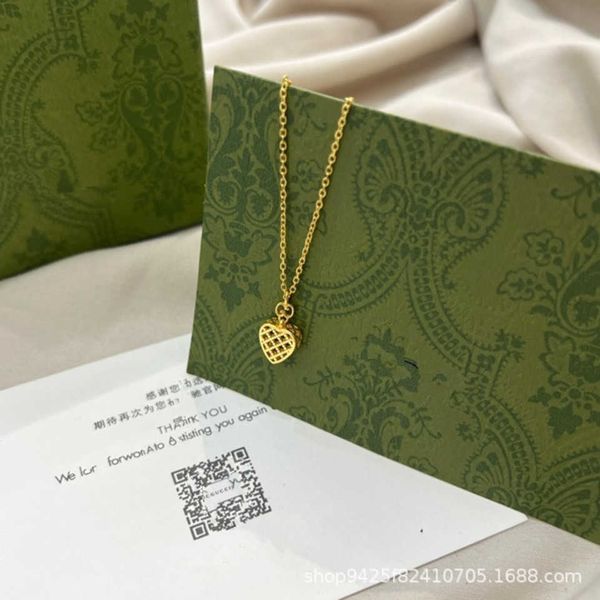 

95% off 2023 new luxury fashion jewelry for silver three-dimensional hollow love necklace female sweater chain can