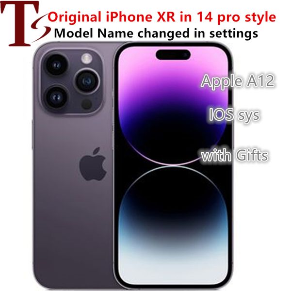 

apple original iphone xr in iphone 14 pro style phone unlocked with iphone14 box sealed 3g ram smartphone