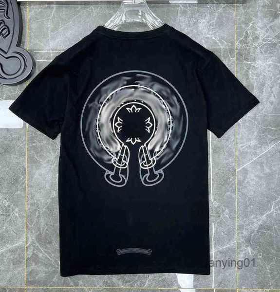 

men's t-shirts luxury classic mens t shirts ch brand fashion men sanskrit letter t-shirt horseshoe cross designer tshirts man hip hopmv, White;black
