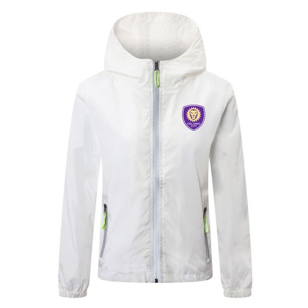 

orlando city sc mens jackets windbreaker soccer jacket luminous zipper hooded football coats hoodie solid color sports windproof waterproof, Black;brown
