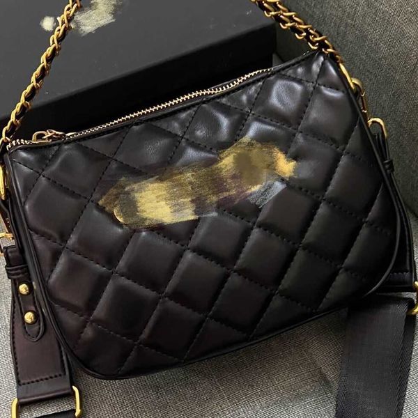 

cc designer luxury channelity bags for women black handbag crossbody leather chain slant shoulder clutc flap totes bag purses solid hasp wai