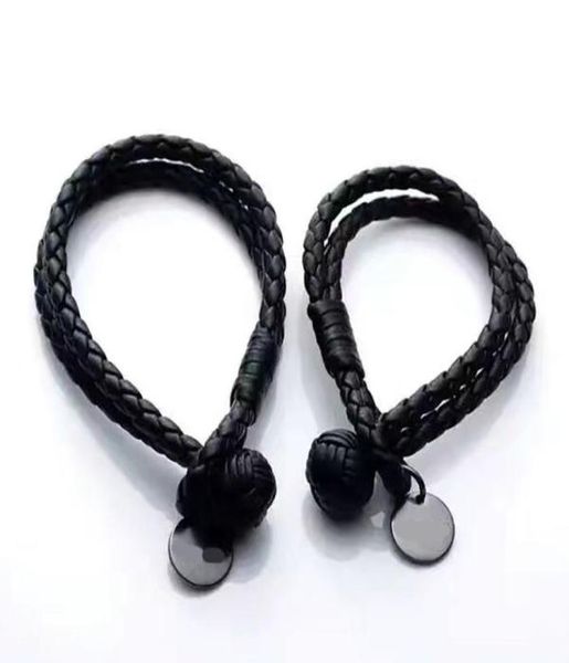 

luxury brand jewerlry real leather bracelet for women and men2932627, Golden;silver