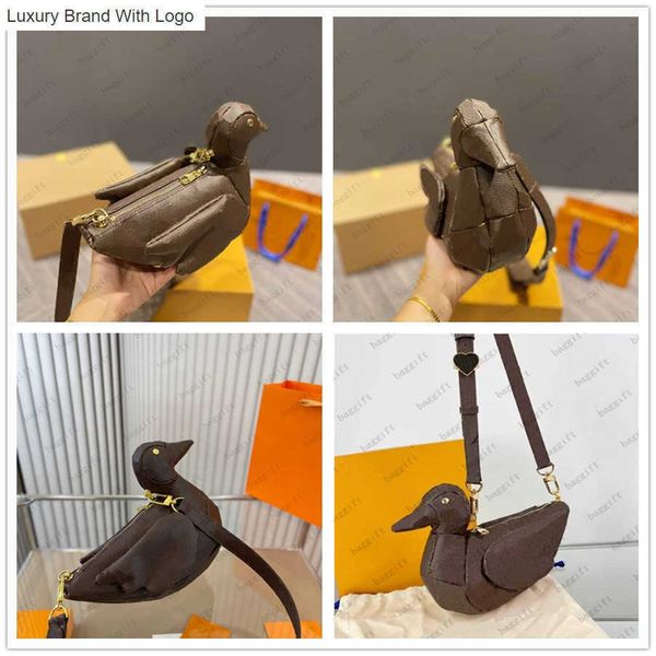 

l bag handbags luxury fashion explosion duck bag m45990 shoulder cross body totes designer monograms canvas printing stud eyes toy purse 9so, Black