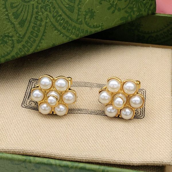 

designer earring letter double g logo stud earing luxury women fashion hoop jewelry metal ggity crystal pearl earring aweqw, Golden;silver