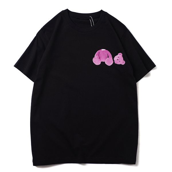 

designer mend t shirt summer style bear embroidery with letters tees short sleeve casual shirts asian size s-xxl, White;black
