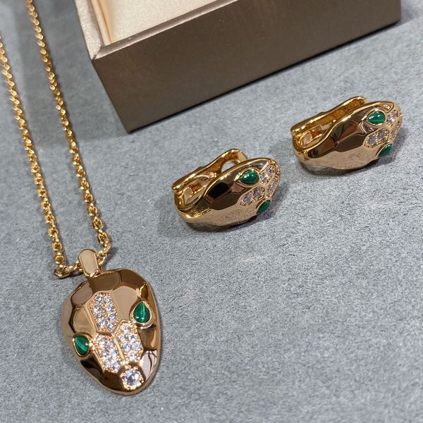 

buigari snake head series designer necklace earrings for woman jewelry suit diamond highest counter quality classic style brand designer exq, Silver