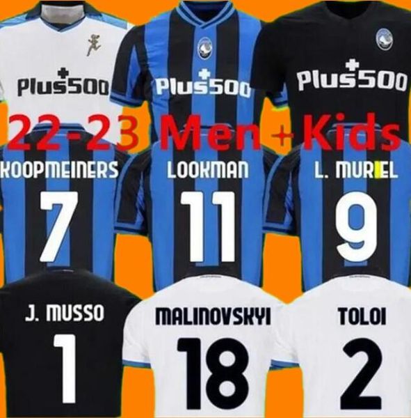 

22/23 atalanta bc soccer jerseys 2021 maehle .muriel boga malinovskyi mirancihuk shirt ilicic duvan pasalic football uniform, Black;yellow