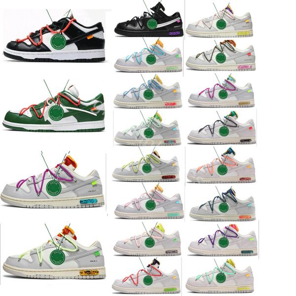 

skate dunks low casual shoes lot the 01-50 dunled university blue futura green yellow offs white mens womens trainers sneakers size us 11 45
