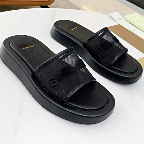 

designer classic flip flops slippers couple shoes large size embroidery leather fashion slippe sandals men, Black
