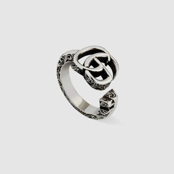 

fashion collection 2023 new luxury fashion jewelry for same antique double key ring straight jewelry, Silver