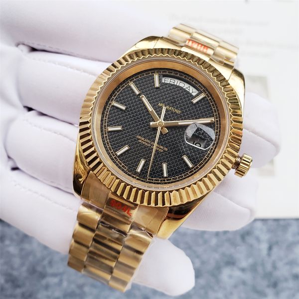 

abb_watches mens watch automatic mechanical watches modern business wristwatch round stainless steel watch classcal dress folding buckle day, Slivery;brown