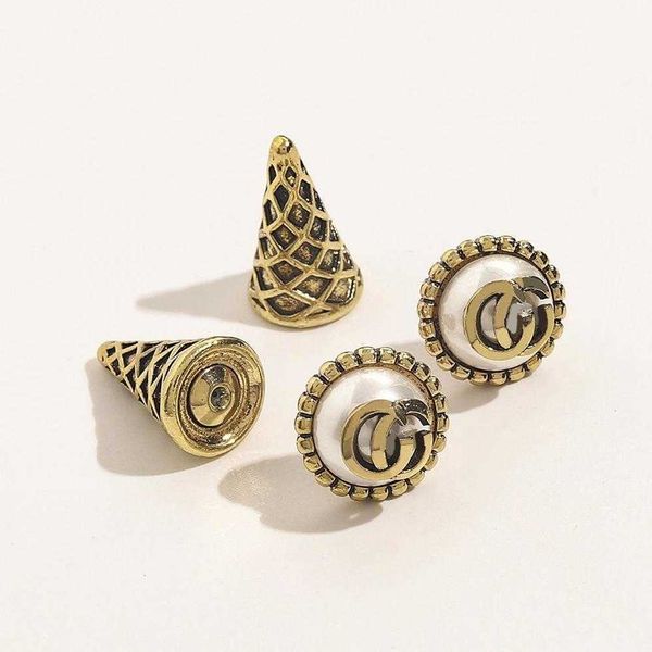 

80% off 2023 new luxury fashion jewelry for real gold plating new classic ice cream pearl earrings double temperament versatile personalized, Golden