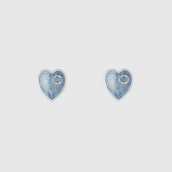 

fashion collection 2023 new luxury fashion jewelry for new sterling silver love blue enamel trend personality family allergy earrings gift, Golden