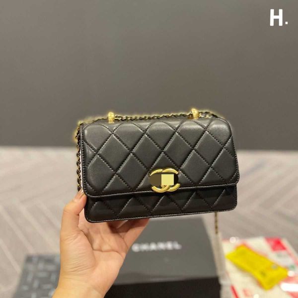 

cc designer luxury channelity bags for women black handbag crossbody leather chain slant shoulder clutc flap totes bag purses solid hasp wai