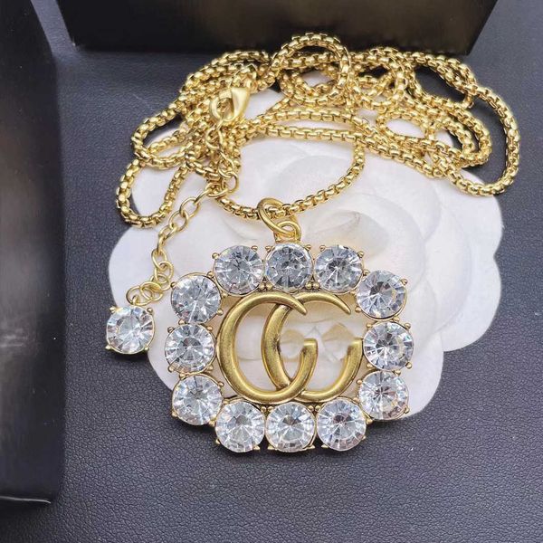 

factory direct sales 2023 new luxury fashion jewelry for double rhinestone brass necklace versatile niche design adjustable open ring, Silver