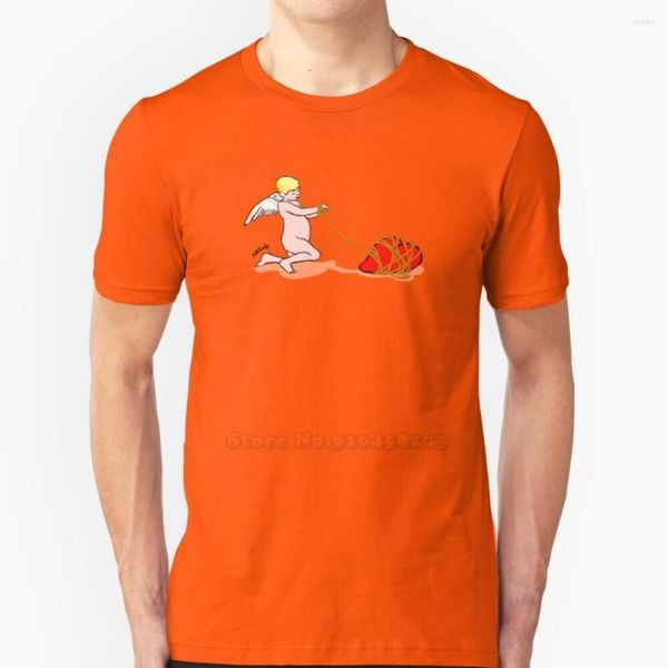 

men's t shirts enslaved by love shirt round collar short sleeve t-shirts cupido angel bondge slave kai matussik mikbulp, White;black