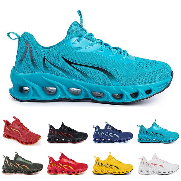 

men women running shoes summer ventilation white black blue red sports sneaker 029