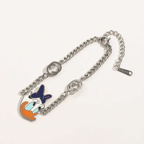

design luxury jewelry duck ins style design with steel seal lovely bracelet, Black