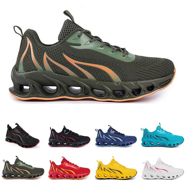 

men women running shoes summer ventilation white black blue red sports sneaker 004