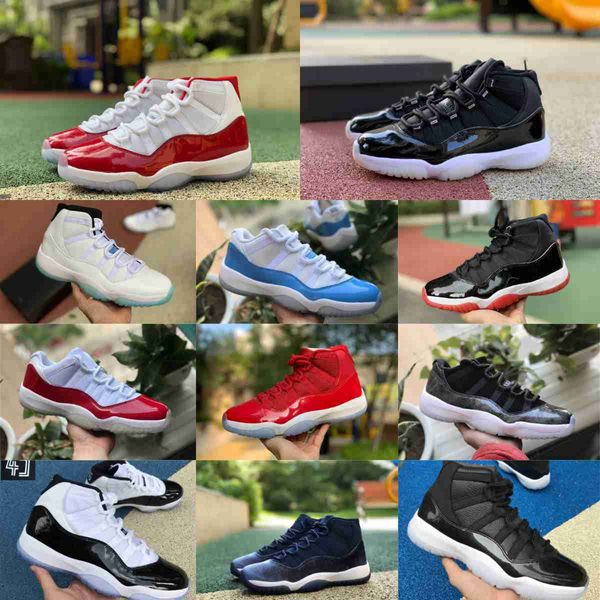 

jumpman cherry red 11 11s high basketball shoes win like 25th anniversary playoffs bred space jam easter midnight navy legend blue cool grey, Black