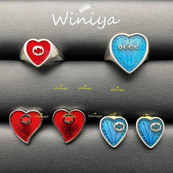 

20% off all items 2023 new luxury fashion jewelry for family year new dripping love open earrings temperament trend jewelry, Silver