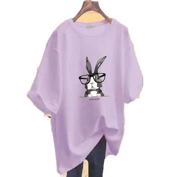 

women's t-shirt designer loose print letter clothing classic hip-hop summer, White