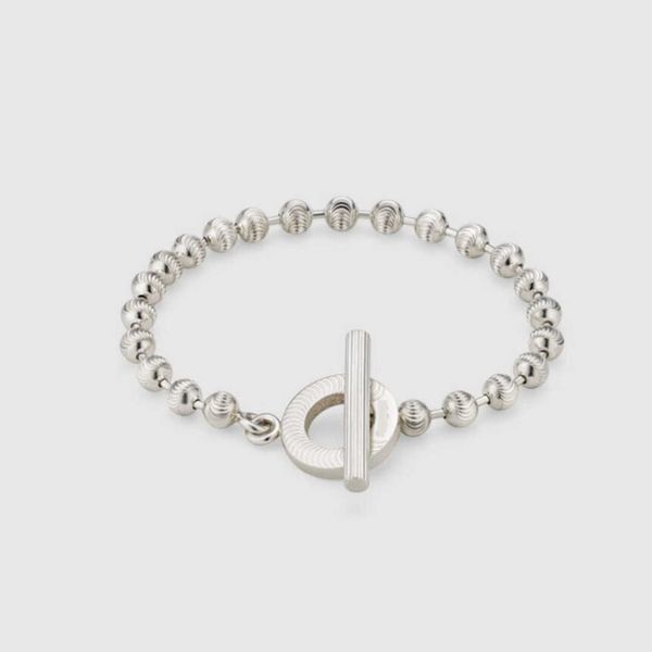 

20% off all items 2023 new luxury fashion jewelry for sterling silver buckle simple trend family round bead bracelet new gift ins style, Black