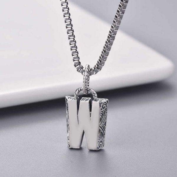 

fashion collection 2023 new luxury fashion jewelry for w-style ancient silver with 26 letters in english