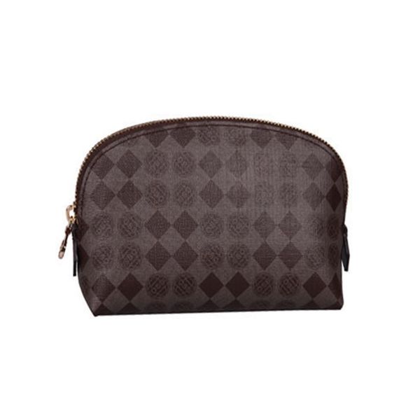 

hight quality canvas oxidizing leather cosmetic pouch famous brand designer zippy toiletry bag makeup case m47515 m247t