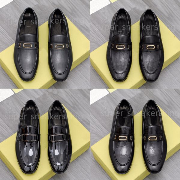 

men dress shoes designers loafers luxurious genuine leather brown black mens casual designer shoes slip office wedding shoe with box 38-45