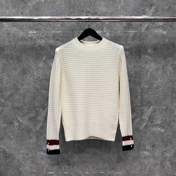 

tb thom sweater t-shirts long sleeve fashion brand pullover sweater basic designed undershirt slim fit tb male sweatcoat, White;black