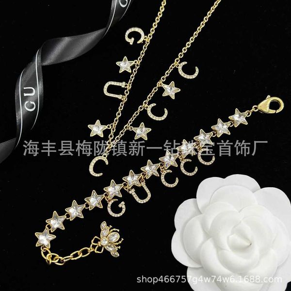 

luxury jewelry star diamond tassel bracelet women's temperament, Silver